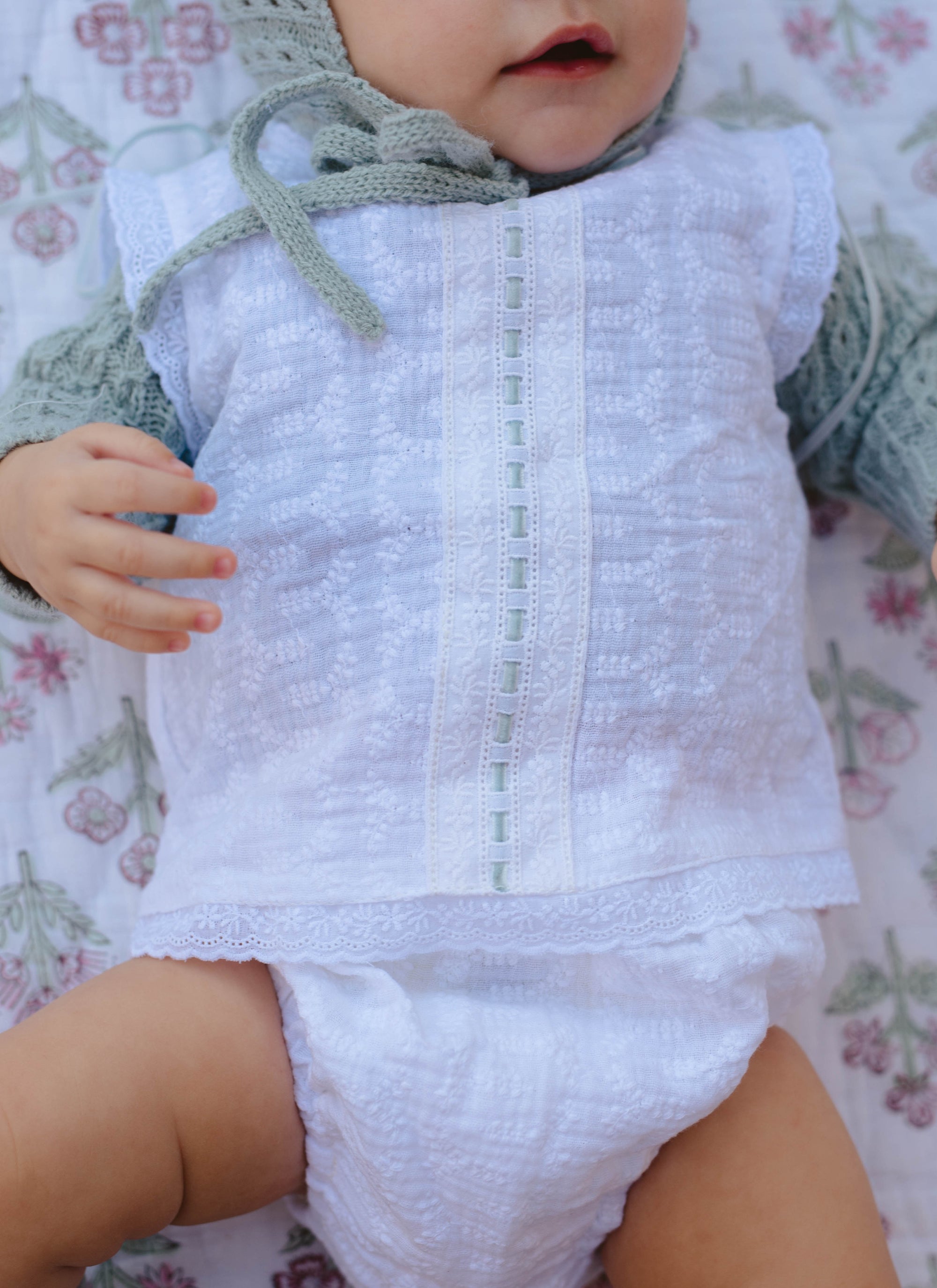 3-strip Plumeti dress