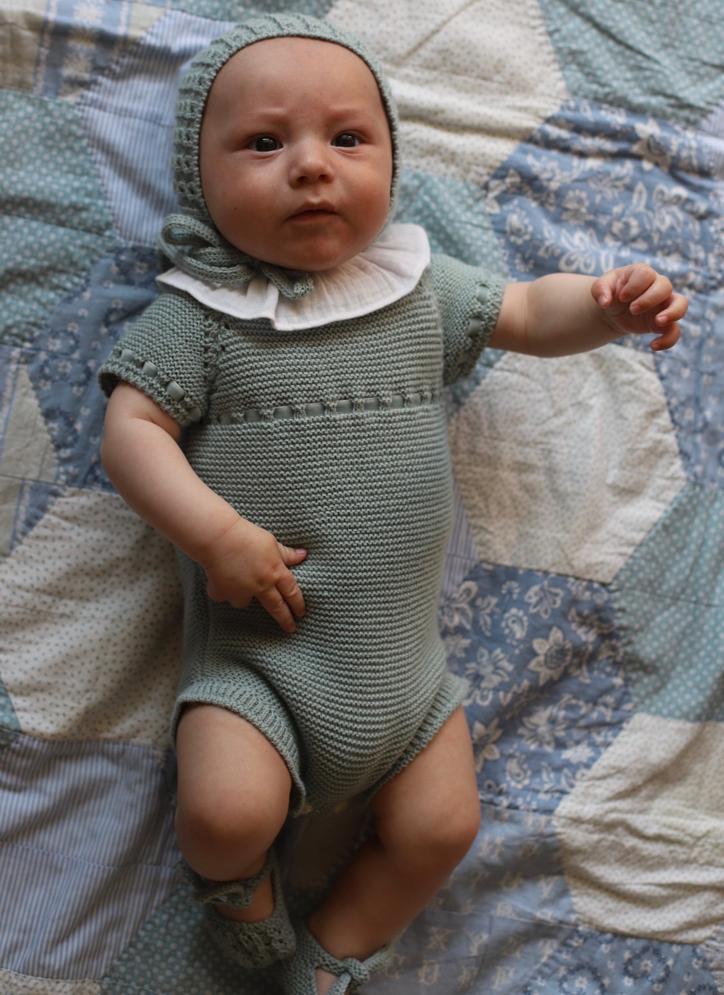 SKY/SKY BOW ROMPER