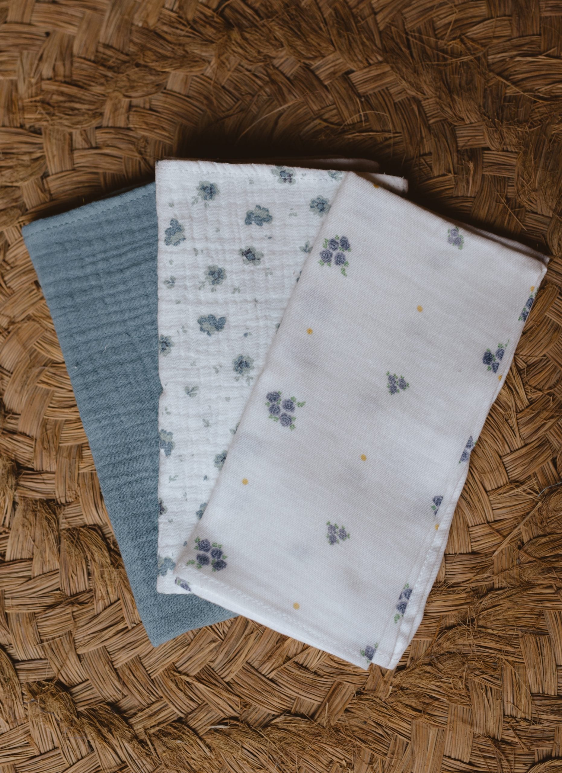 PACK OF 3 BLUE BAMBULA GAUZE