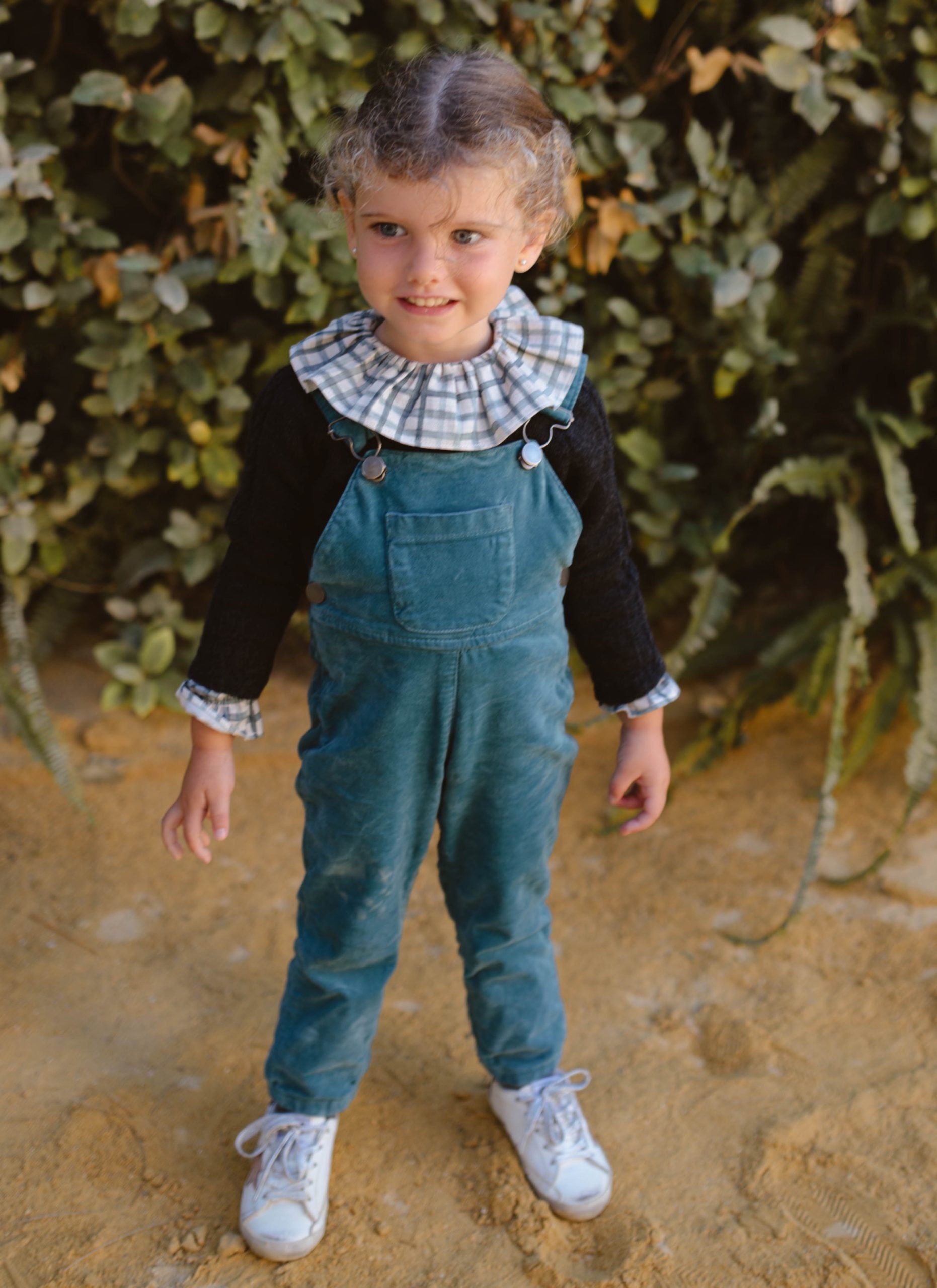 GREEN VELVET OVERALLS