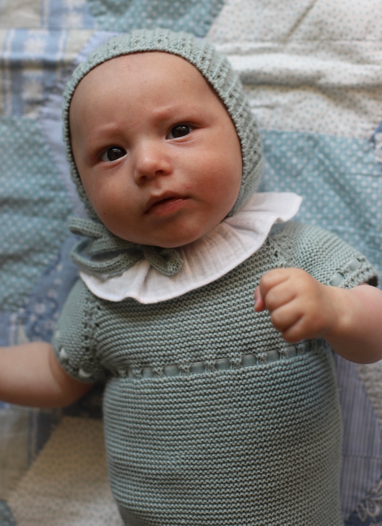 SKY/SKY BOW ROMPER