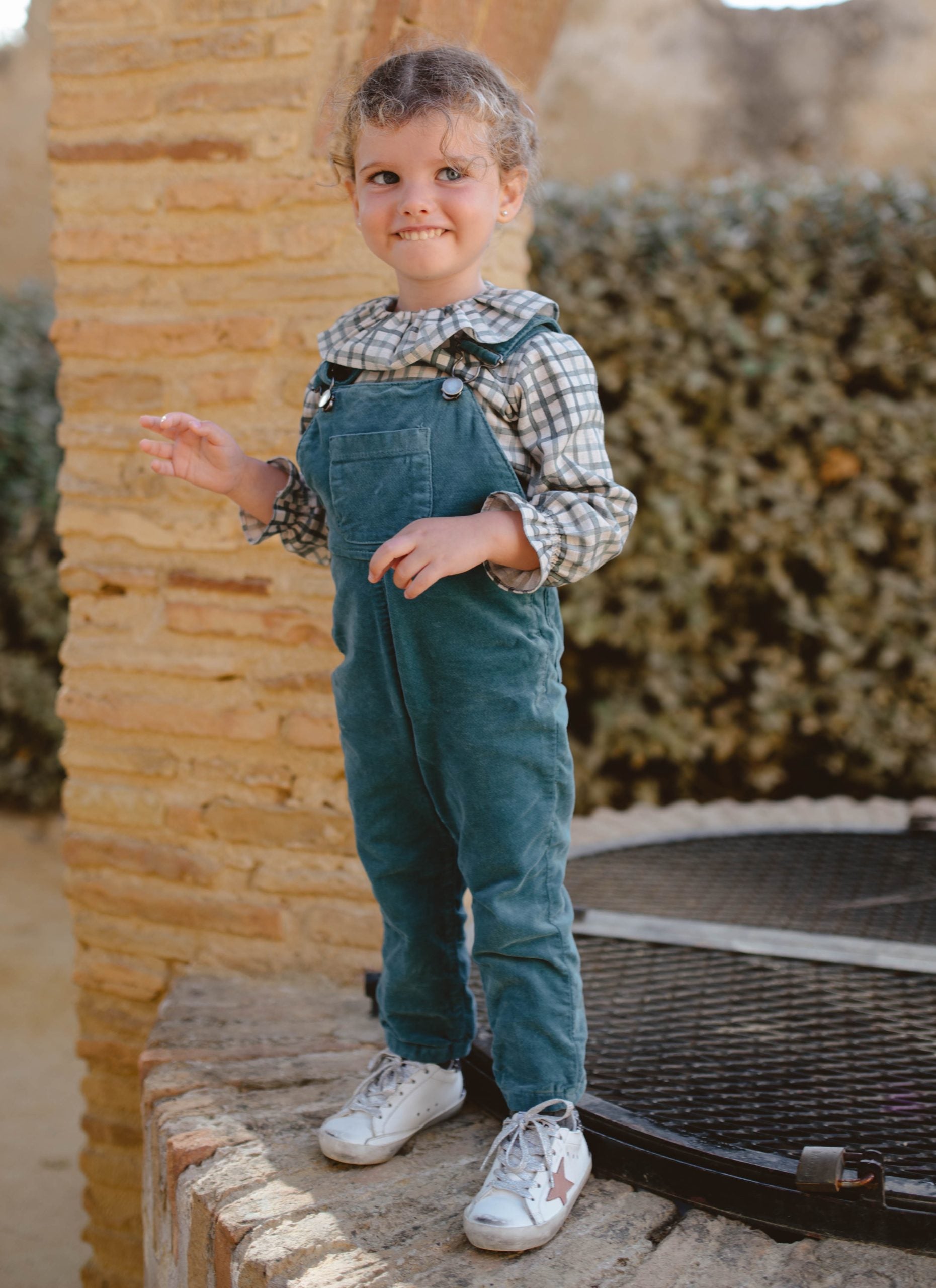 GREEN VELVET OVERALLS