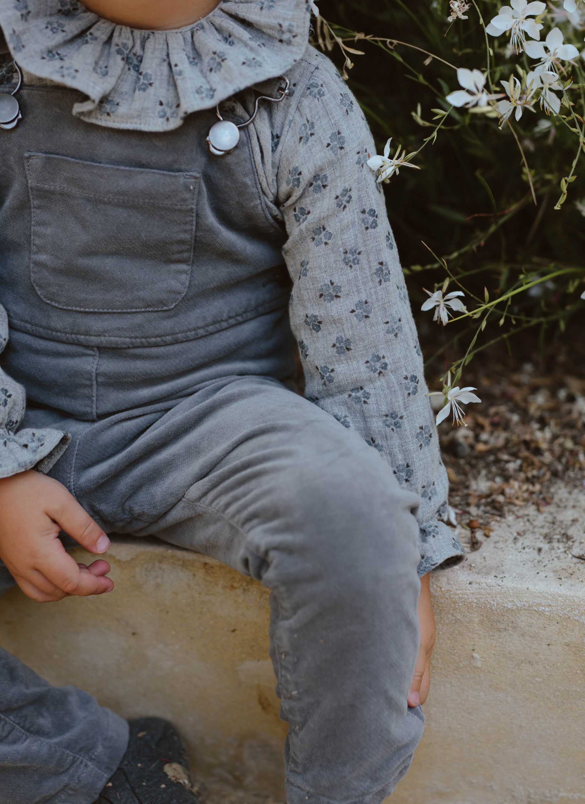 PETO PANTALÓN TERCIOPELO GRIS LOBO