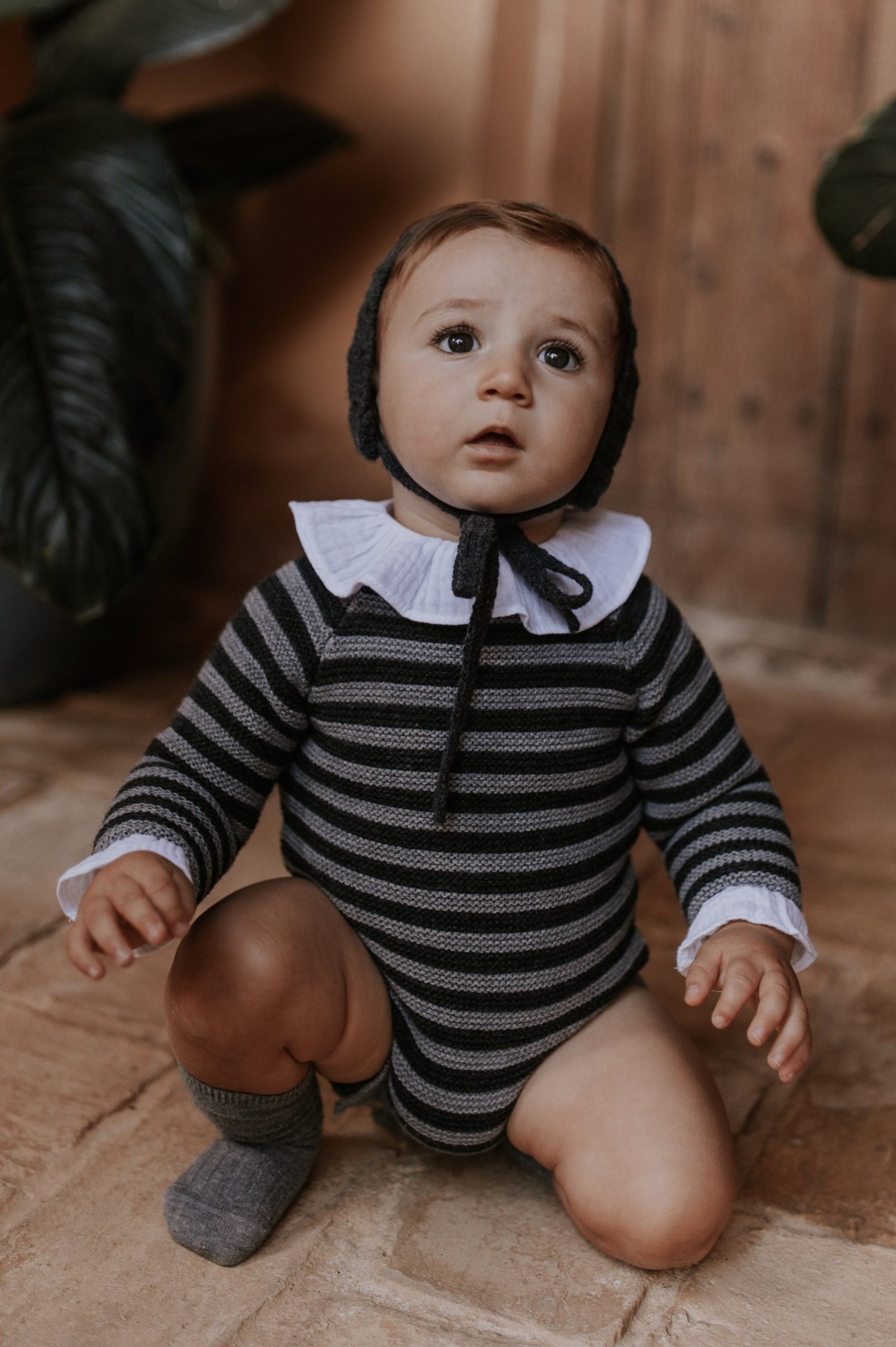Pelele de rayas para bebé
