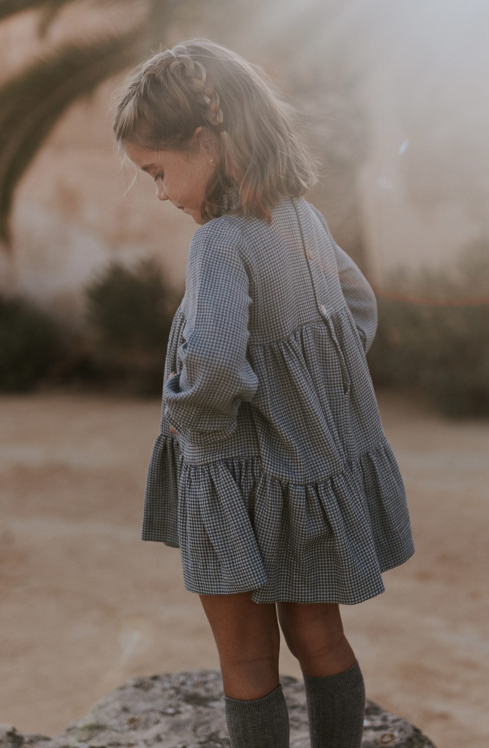 Vestido con cuello redondo