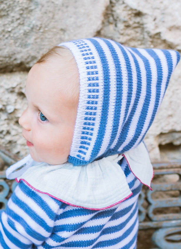 GORRO GNOMO RAYAS AZULES