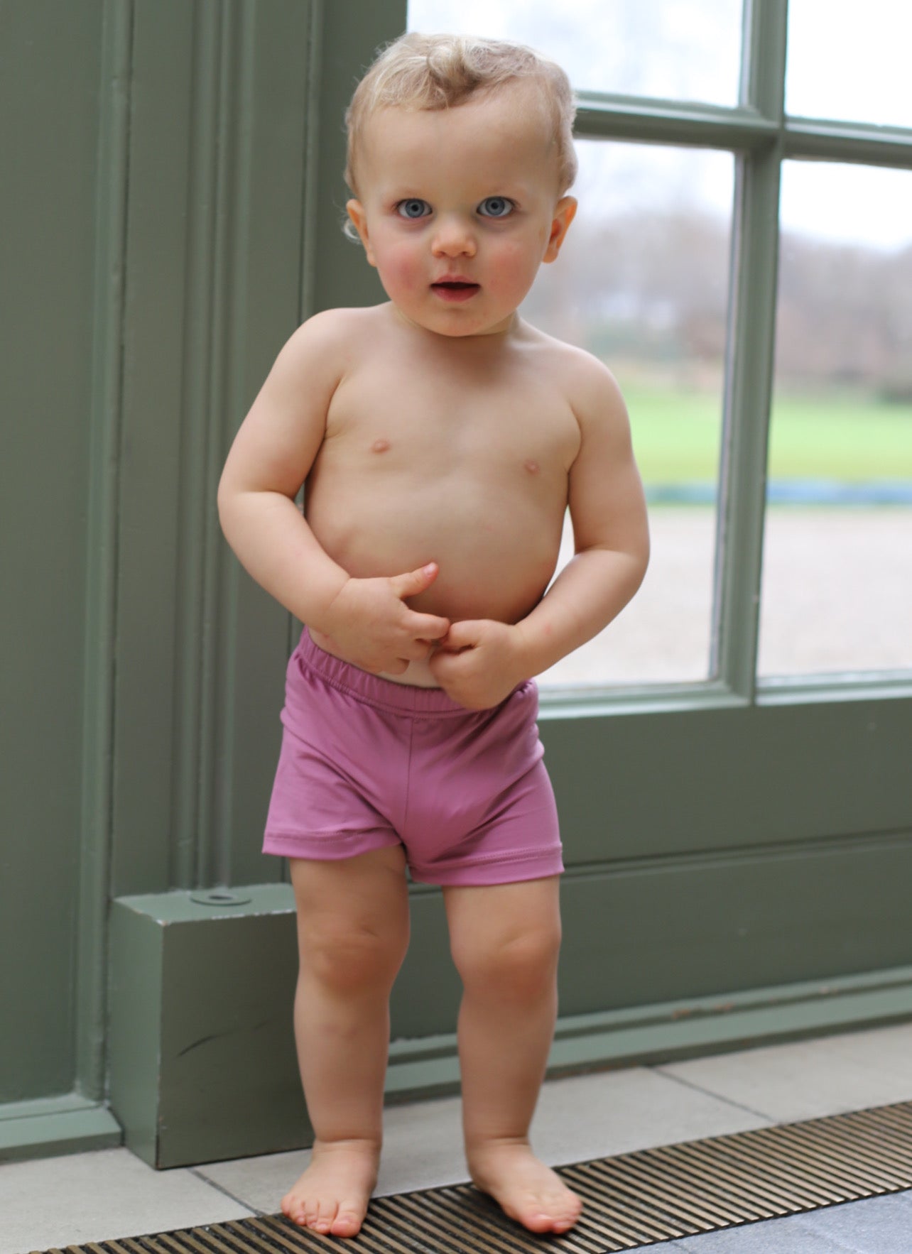 Boxers para niño color rosa coleccion delfin Rocio Fernandez Cotta