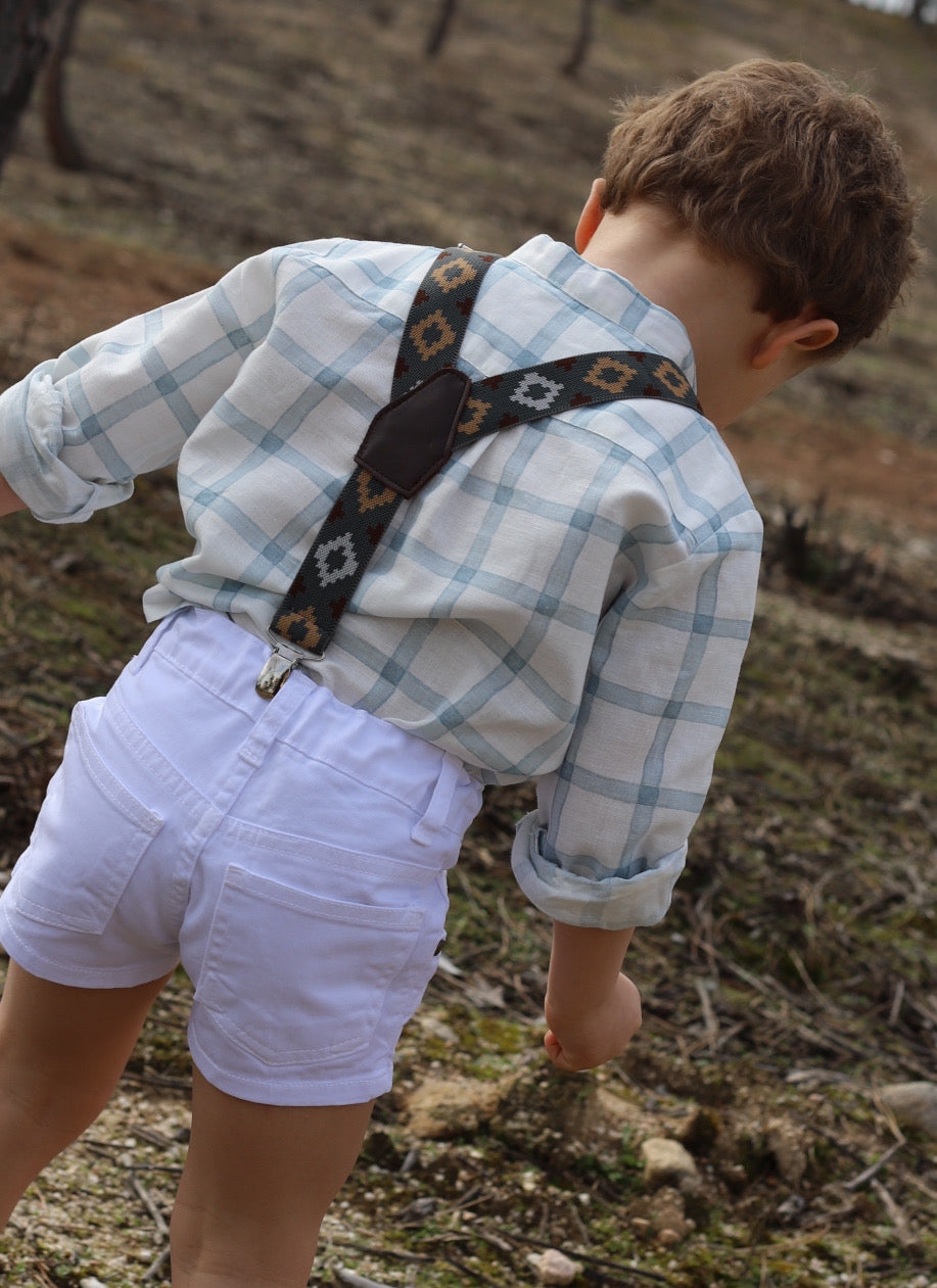 Camisa ajedrez mangas largas
