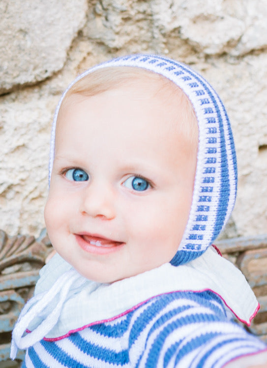 GORRO GNOMO RAYAS AZULES