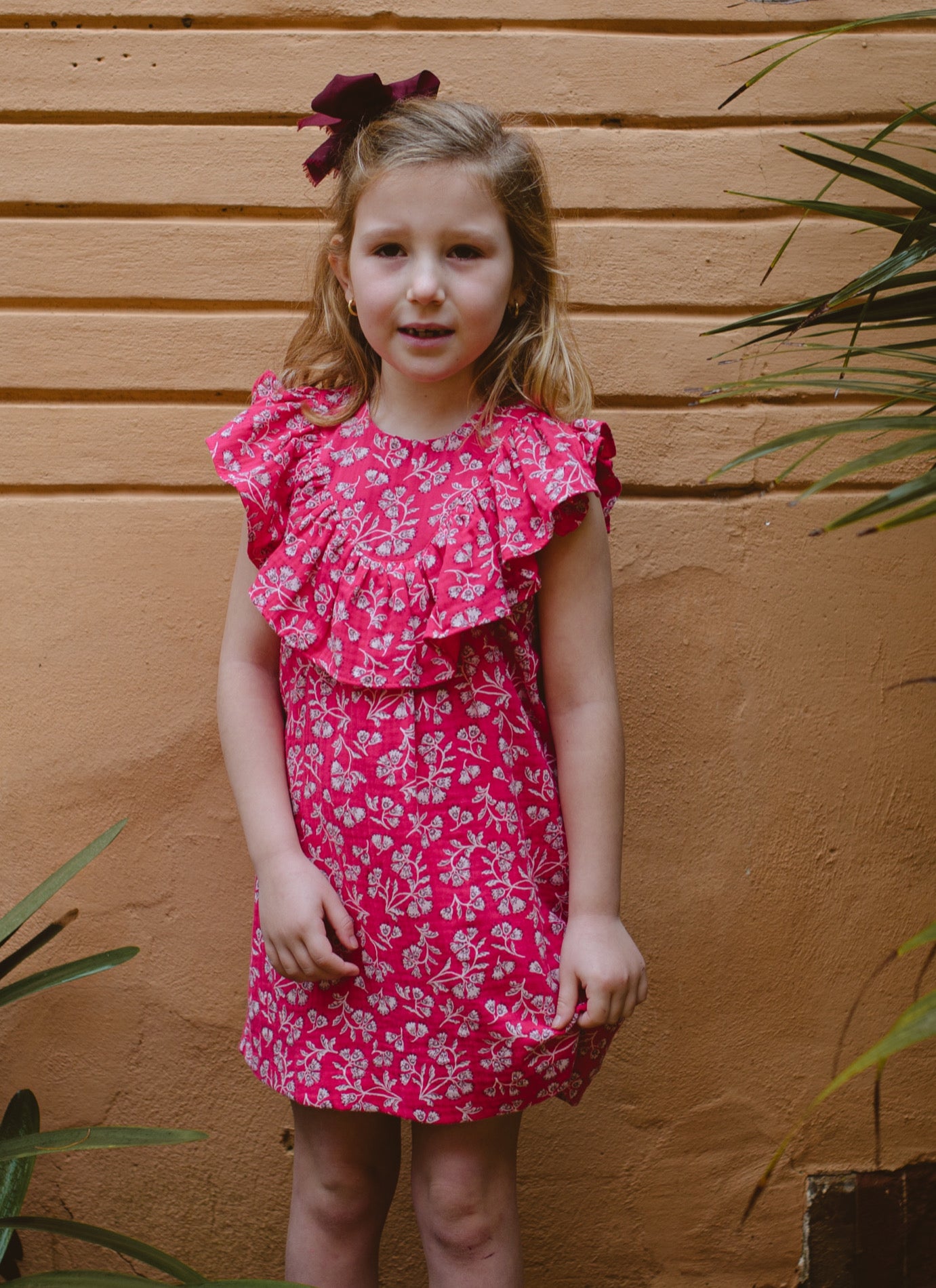 Vestido tifón fucsia